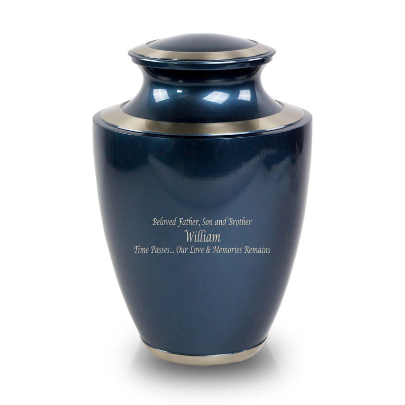 Trinity Blue Cremation Urn - Adult/Full Size